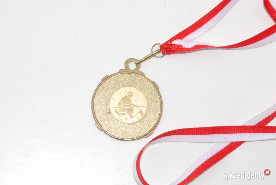 Stary medal złoty rybacki z zawodów rybackich śląskie Cieszyn