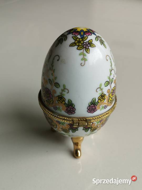 Jajko szkatułka porcelana vintage Toruń
