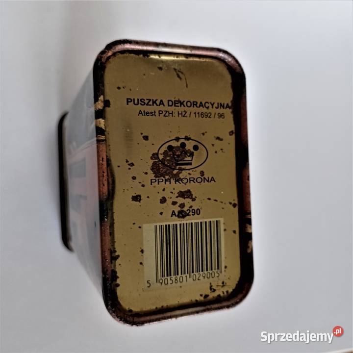 Puszka dekoracyjna przyprawy Korona vintage łódzkie Łódź