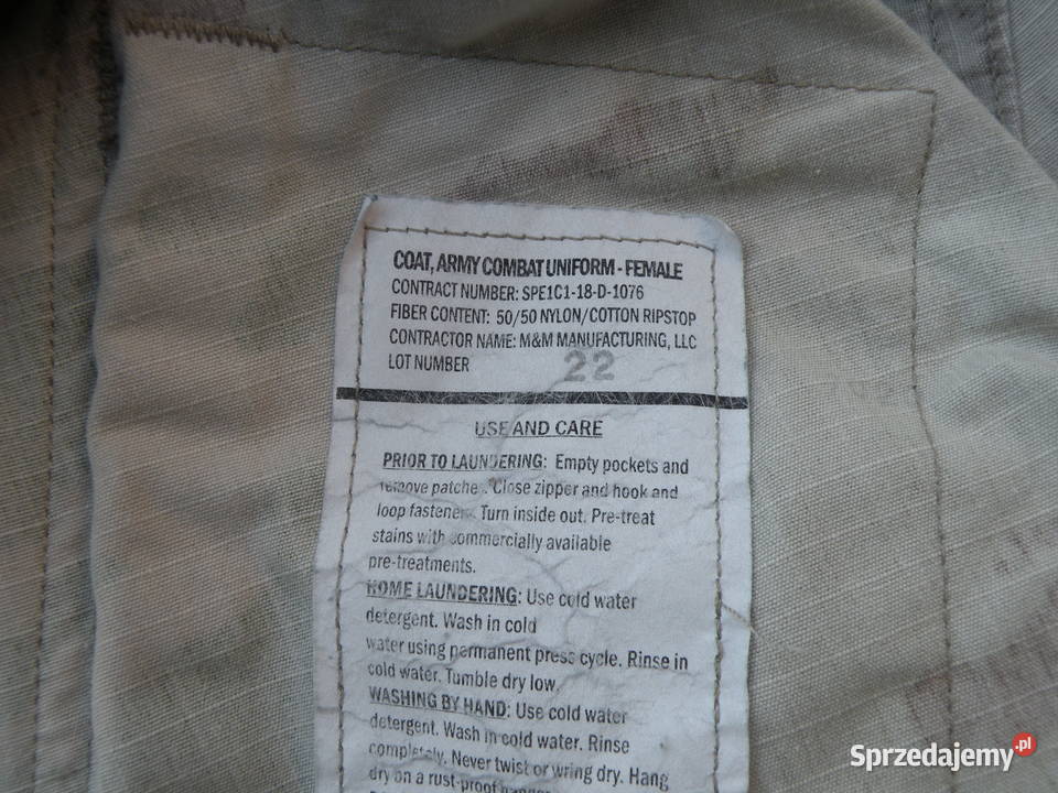 Bluza ACU multicam OCP 33 x short FEMALE 1 Wrocław