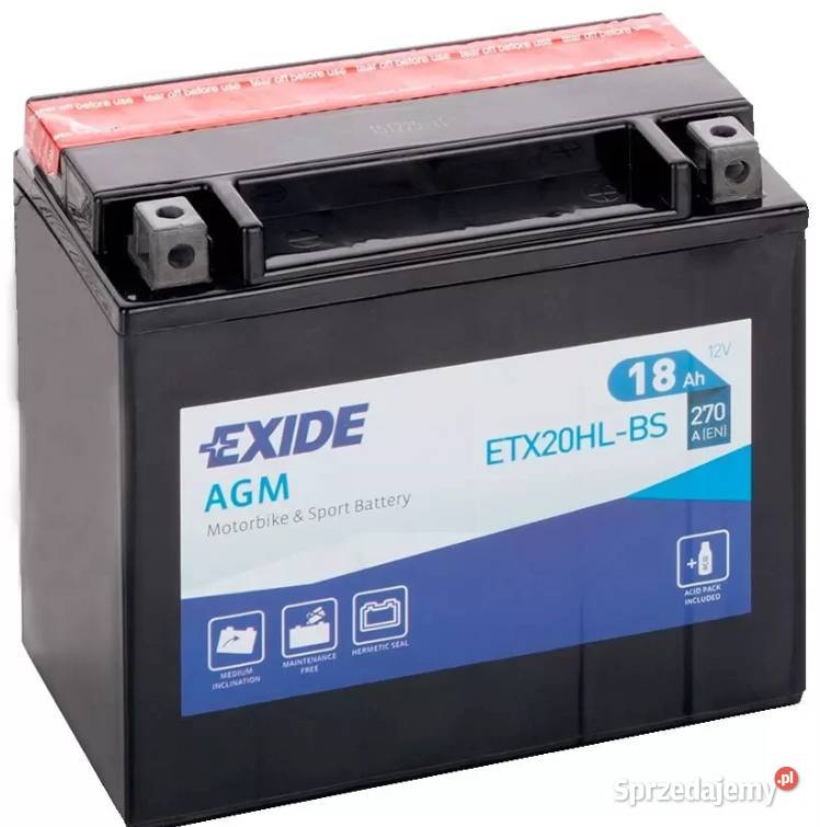 Akumulator motocyklowy EXIDE ETX20HLBS YTX20HLBS Motoryzacja mazowieckie