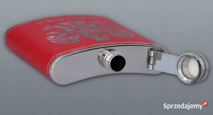 Piersiówka Patriotyczna z Godłem Polski Skórzana Pozostałe Ostrowy nad Okszą