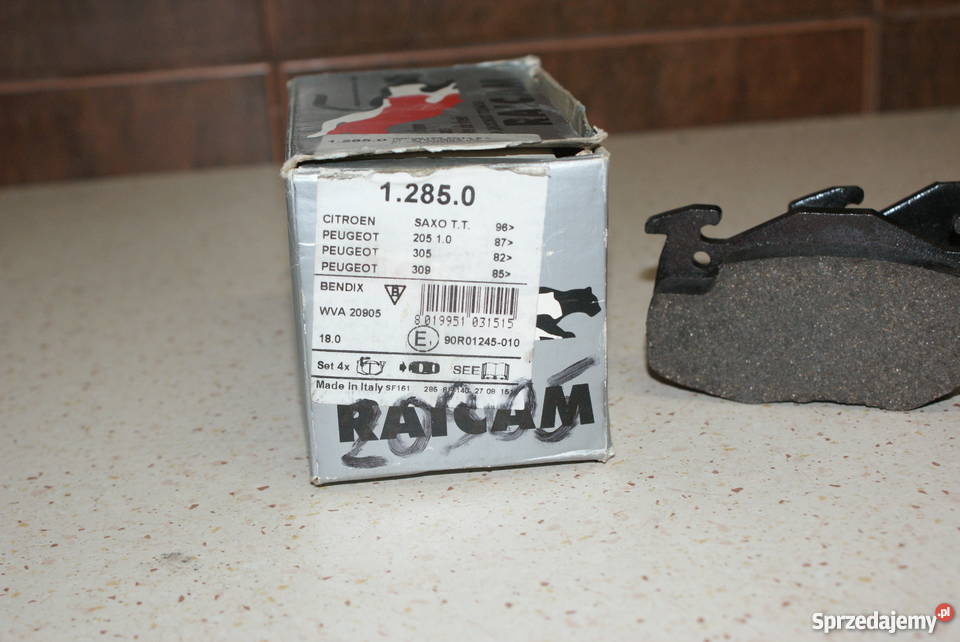 Klocek hamulcowy kpl przódPEUGEOT 205 205 309 Układ hamulcowy