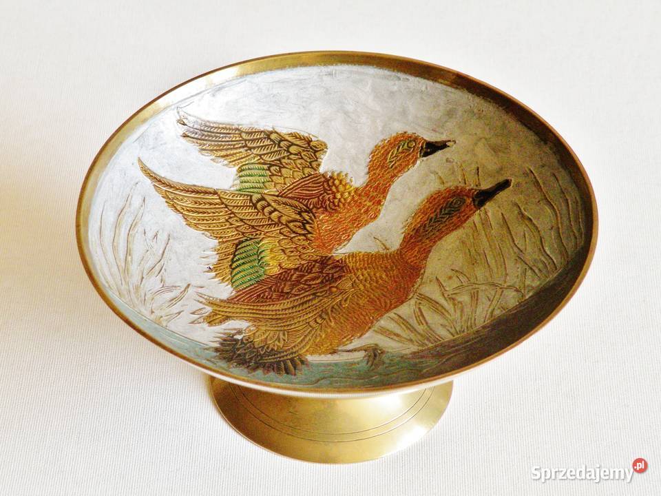 Paterka mosiężna ręcznie inkrustowana emalią Bydgoszcz
