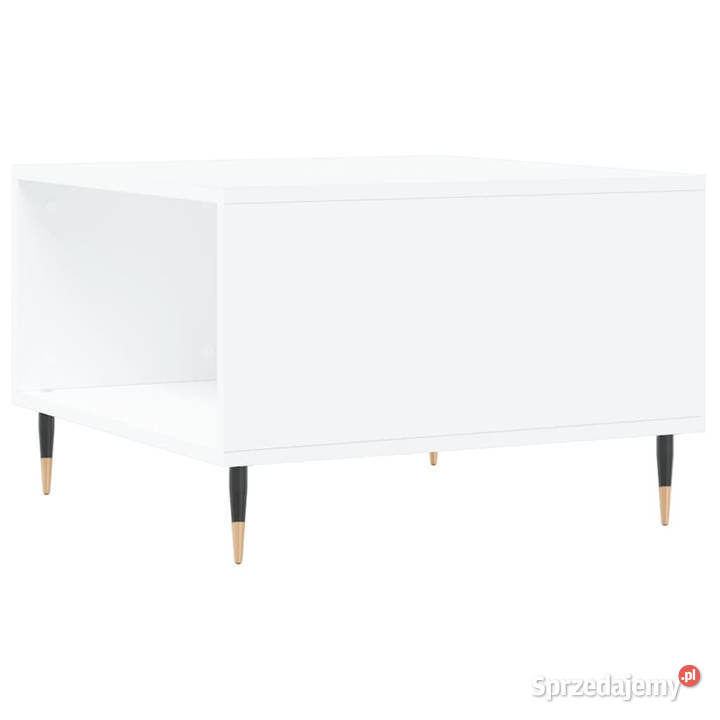 Stolik kawowy biały 55x55x365 materiał Stoły Warszawa