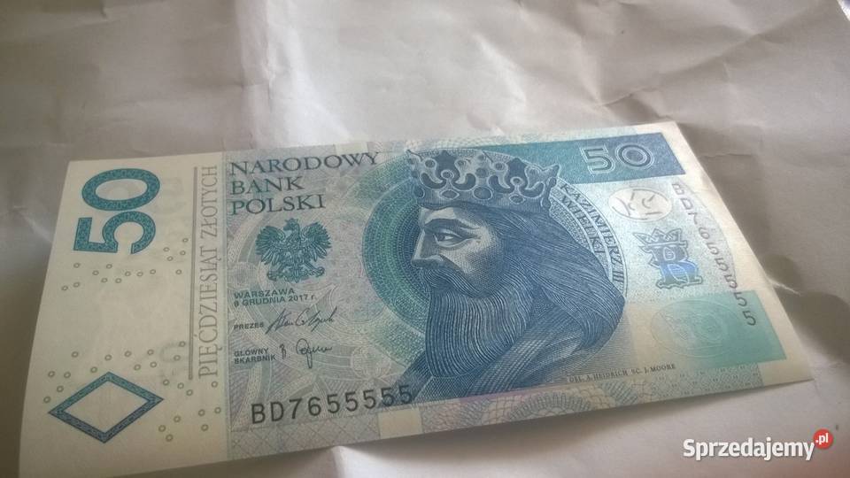 banknot kolekcjonerski BD 7655555