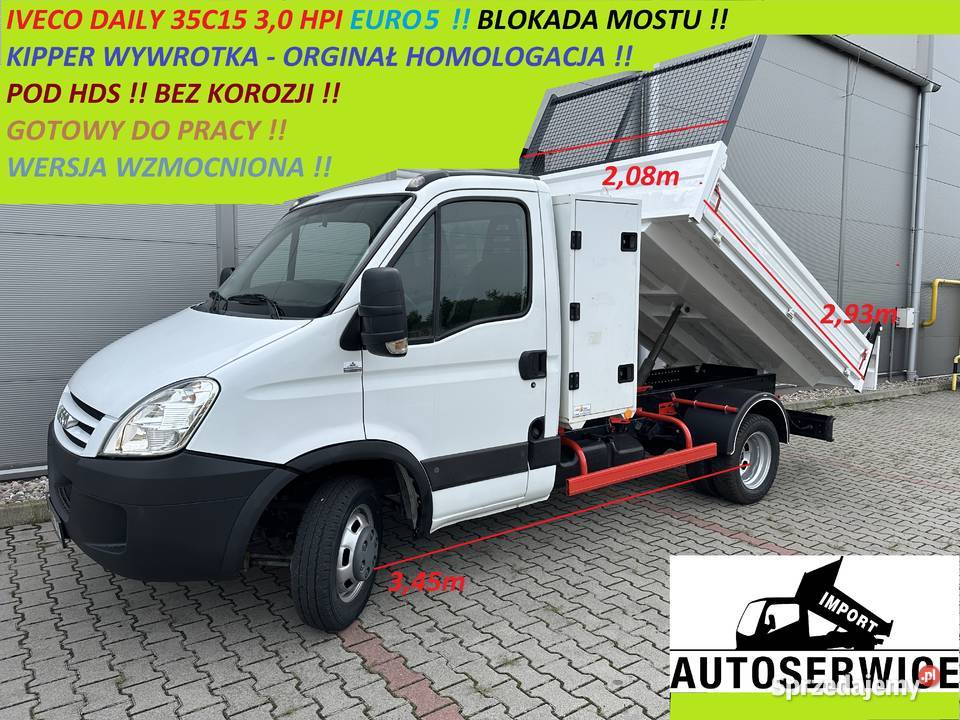 IVECO DAILY 35C15 30 HPI KIPPER WYWROTKA POD HDS nieuszkodzony sprzedam