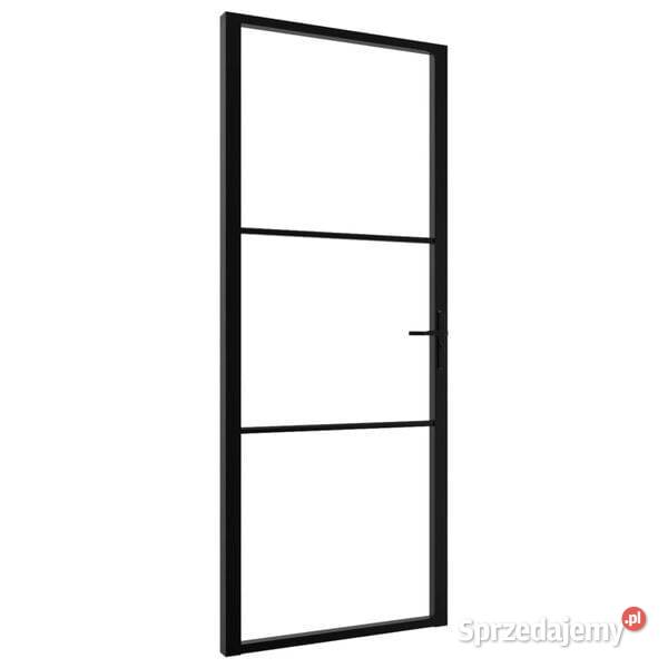 vidaXL Drzwi wewnętrzne szkło ESG i aluminium Warszawa