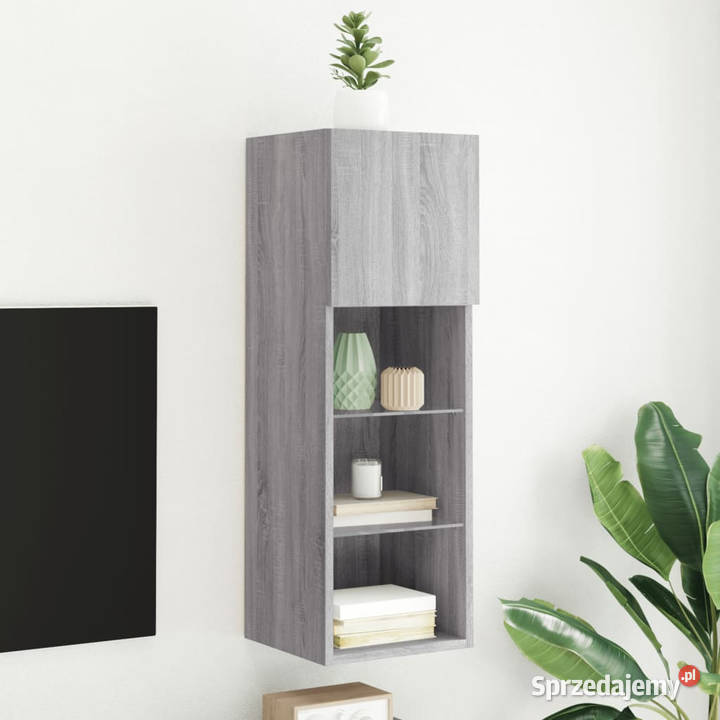 Szafka TV z LED szary dąb sonoma 305x30x90 Warszawa sprzedam