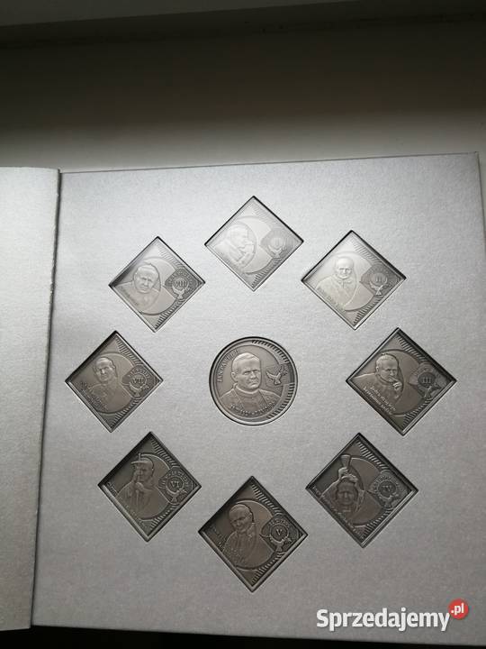 Polska zestaw 8 klip Jan Paweł Pamiętne dni Numizmatyka wielkopolskie