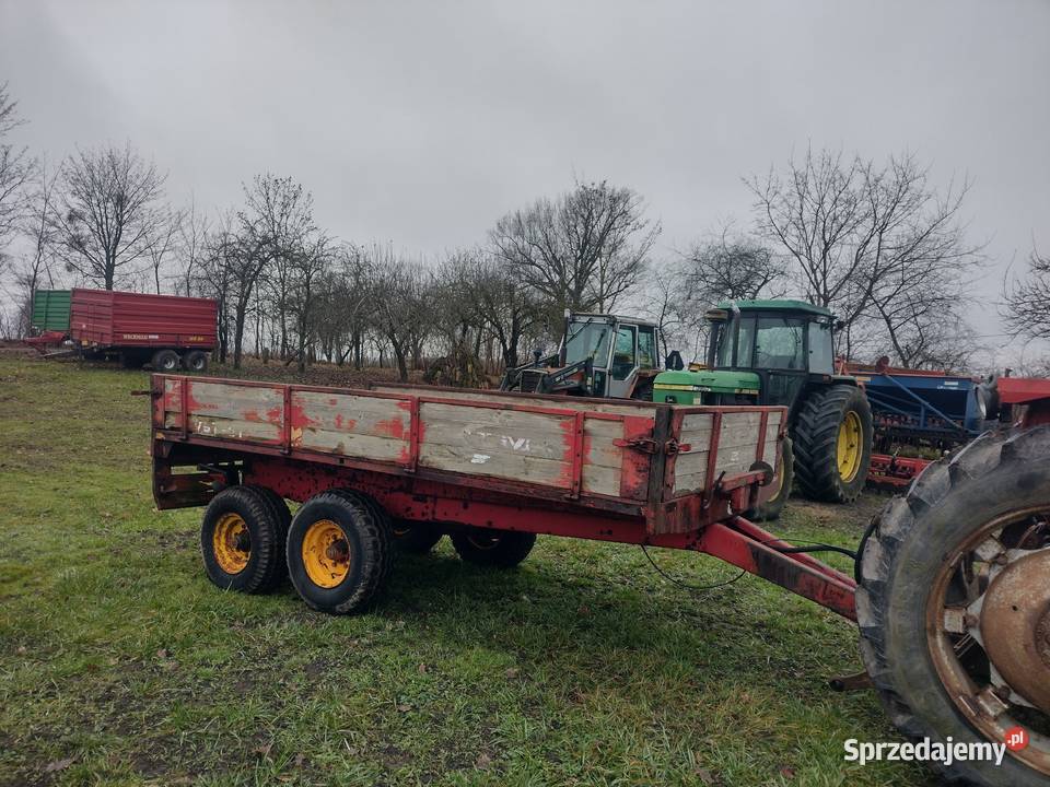Przyczepa rolnicza Tim 6 5 tony wywrotka na tył nieuszkodzony Przyczepy rolnicze Sośno