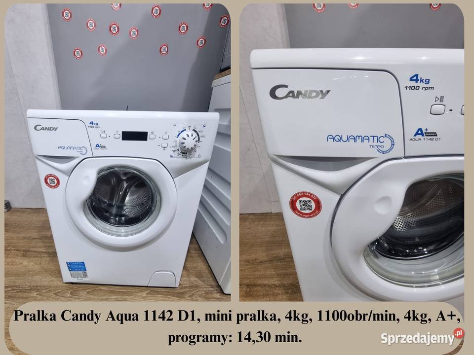Pralka Candy Aqua 1142 mini pralka 4 1100obrmin sprzedam