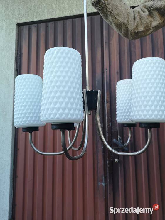 Żyrandol Lampa Vintage PRL Oryginalna Wisząca Swarzędz