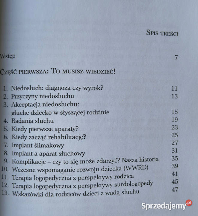 Moje dziecko ma wadę słuchu Agnieszka Kaproń sprzedam
