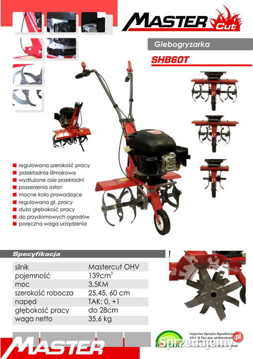 MASTERCUT SHB60T GLEBOGRYZARKA SPALINOWA Opalenica