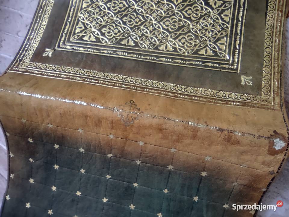 Arabska okładka na książkę wytłaczana skóra Gniezno