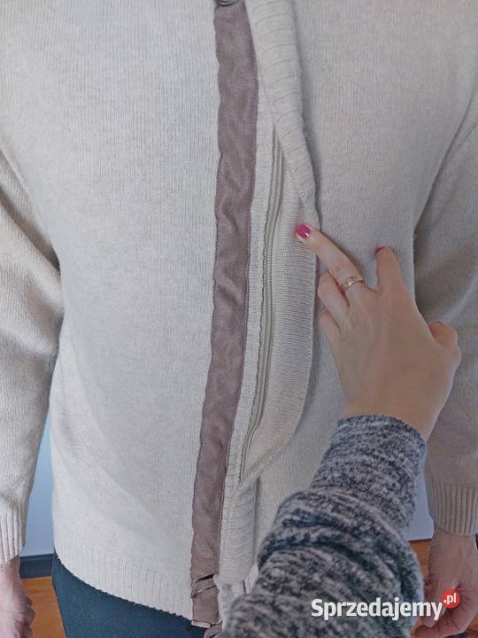 sweter wełniany Recman męski na zamek merino Rozpinane  Poznań