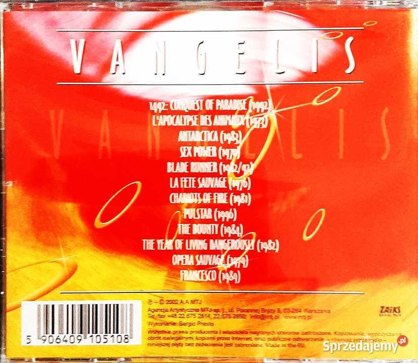 CD Nowy Wspaniały Album CD VANGELIS The Best CD Pruszcz Gdański