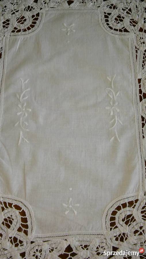 haft koronka brukselska serwetka serweta cudna Gdańsk