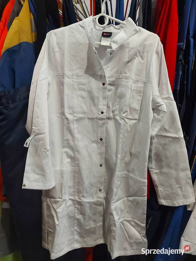 Fartuch biały z długim rękawem Wrocław