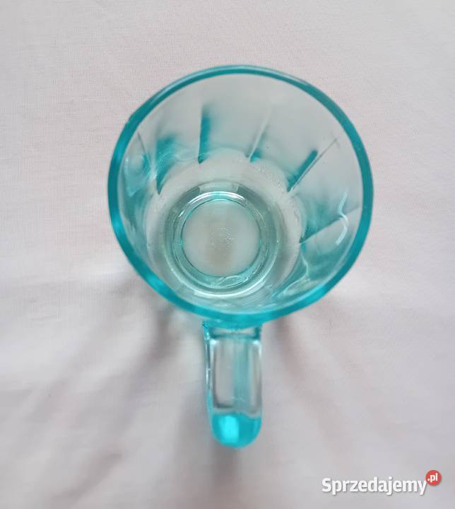 Turkusowy fasetkowany kufel 03 L August Porcelana i szkło Koźminek