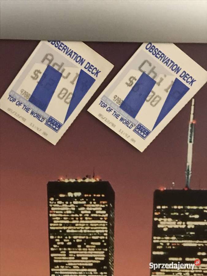 Bilet wstępu na WTCdwa bilety z 1998 Zegrze