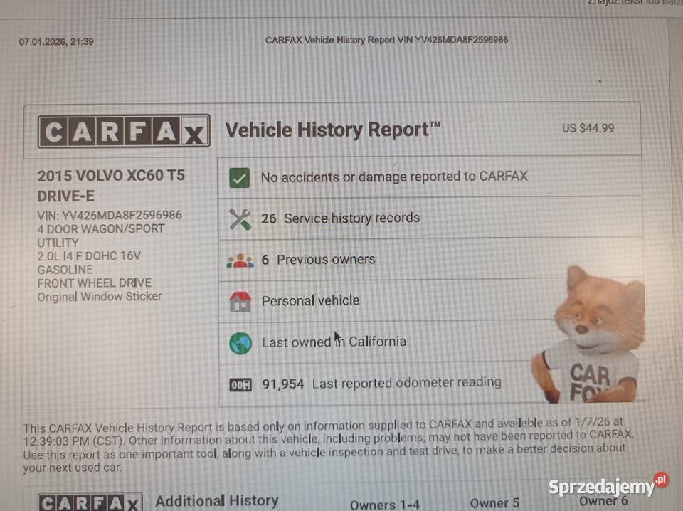 Volvo XC 60 T5 DriveE Warszawa