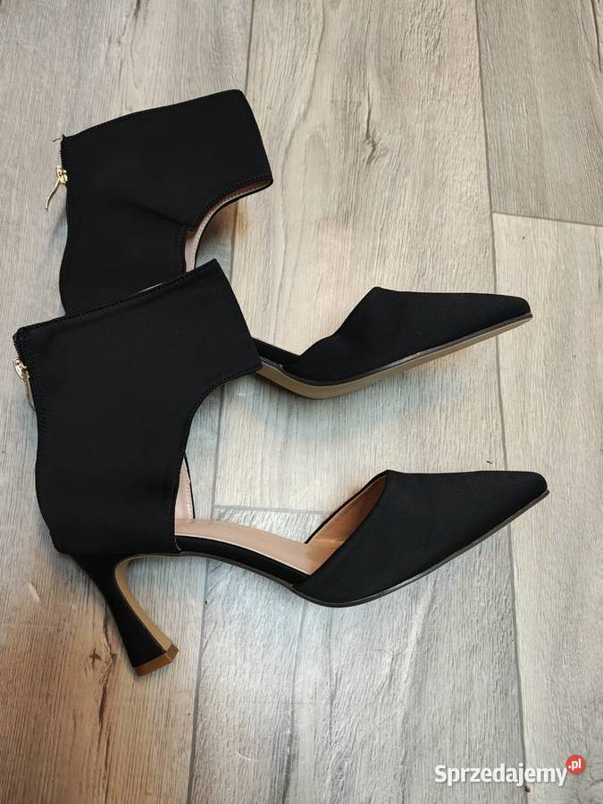42 Czarne zmysłowe czółenka wieczorowe NOWE Kraków