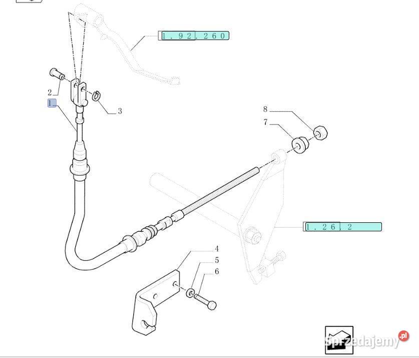 5168842 Linka sprzęgła jazdy Quantum T4 T4000