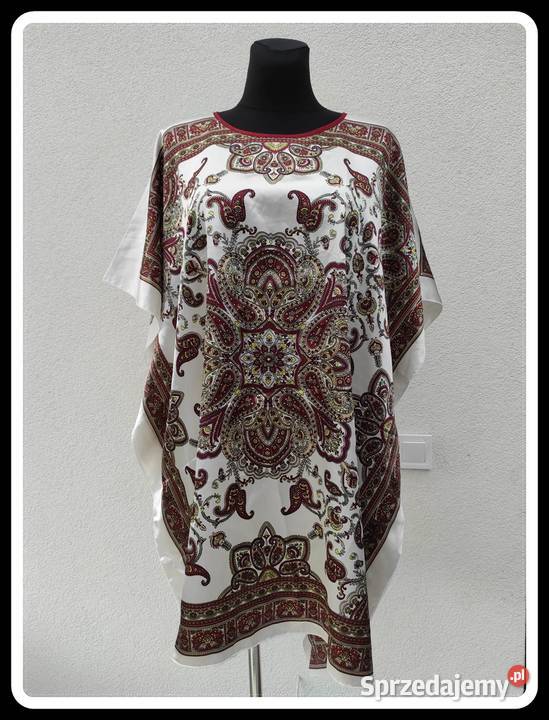 Sukienka wzorzysta tunika luźna oversize 42 XL i mazowieckie Płock