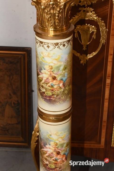 Pałacowy Postument Marmurowy Kolumna Marmur Brąz Kraków