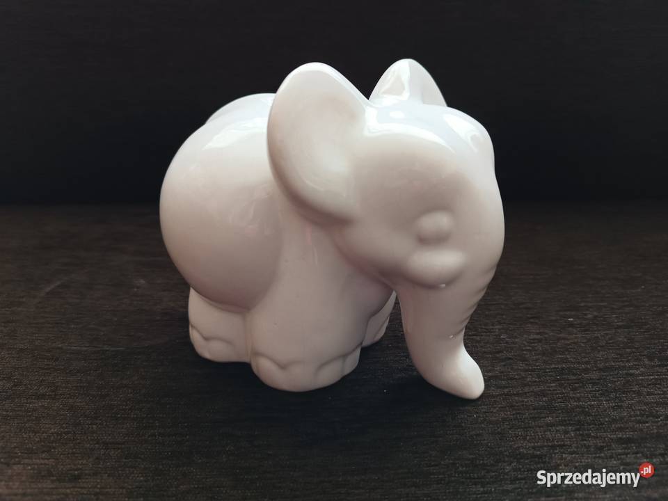 Kolekcjonerska figurka z kamionki duży słoń Szczyrk