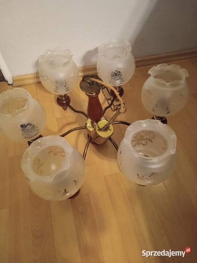 Lampa wisząca żyrandol vintage Tychy