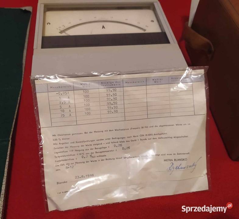 Amperomierz laboratoryjny analogowy EL20 METRA Lublin