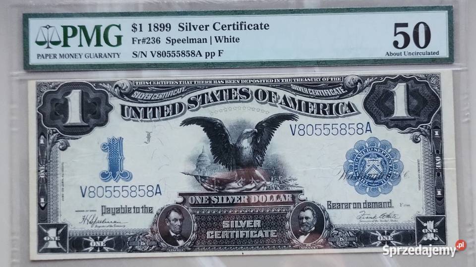 Banknot 1 1899 Black Eagle Silver Certificate Rzeszów
