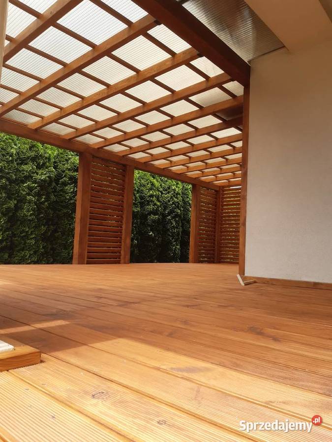 Taras przydomowy Z26 Patio Drewniane Zadaszenie Architektura ogrodowa podkarpackie Przemyśl