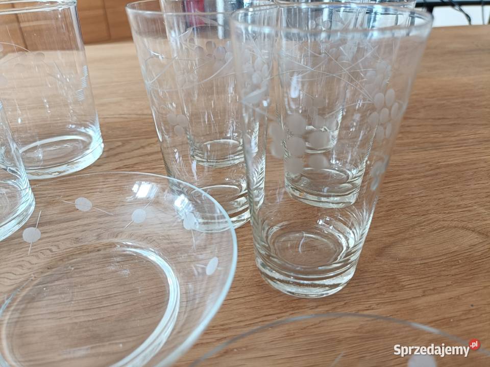 Ładne szkło PRL z cienkiego szkła Warszawa sprzedam