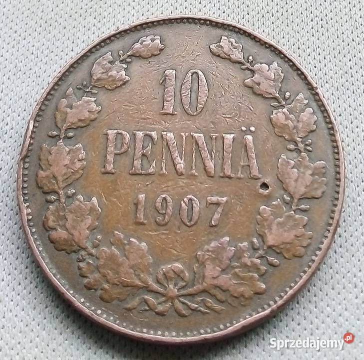 FINLANDIA10 PENNIA1907 r OKUPACJA ROSYJSKI mazowieckie Legionowo