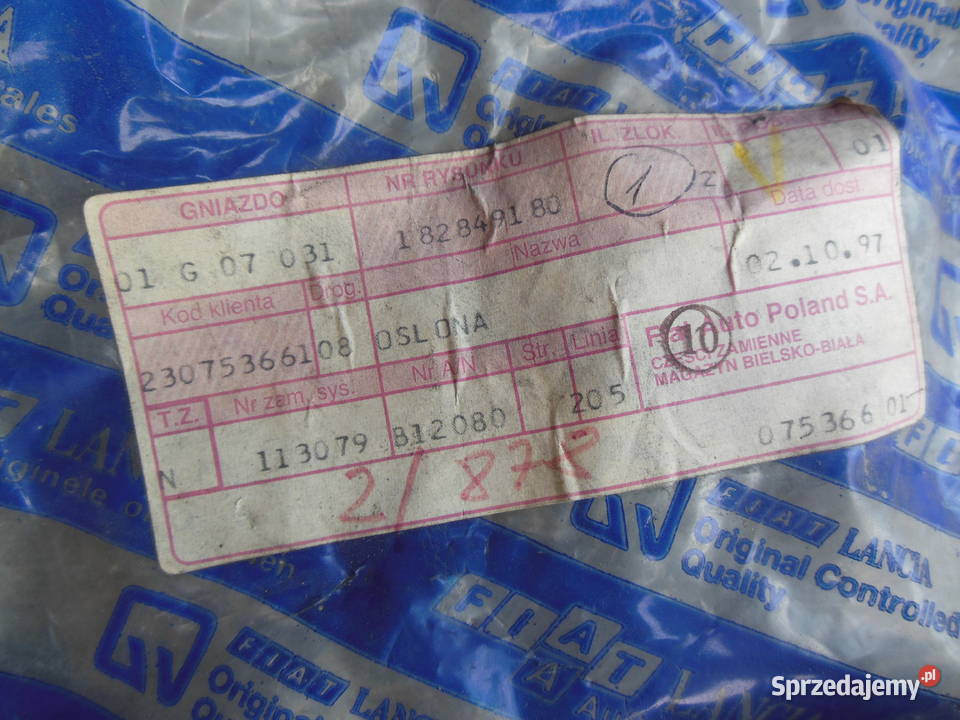 osłona kolumny kierowniczej Fiat Tipo 1995 osobowe Kozy