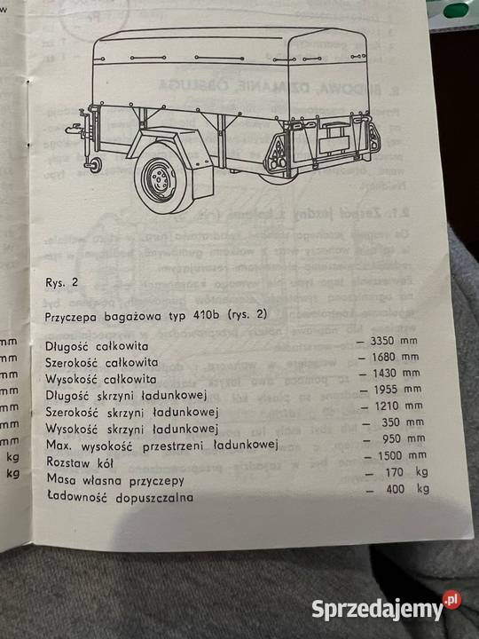 Przyczepka Niewiadów N410b z dokumentami Sokołów Podlaski