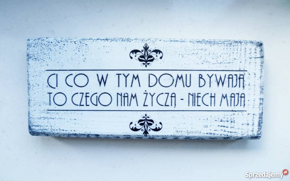 Tabliczkaszyld z sentencją mottem Lublin sprzedam