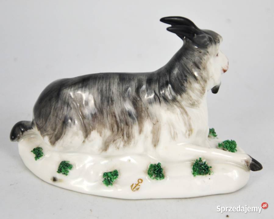 Kozioł leżący porcelana Edm Samson Francja XIXw Bronisze sprzedam