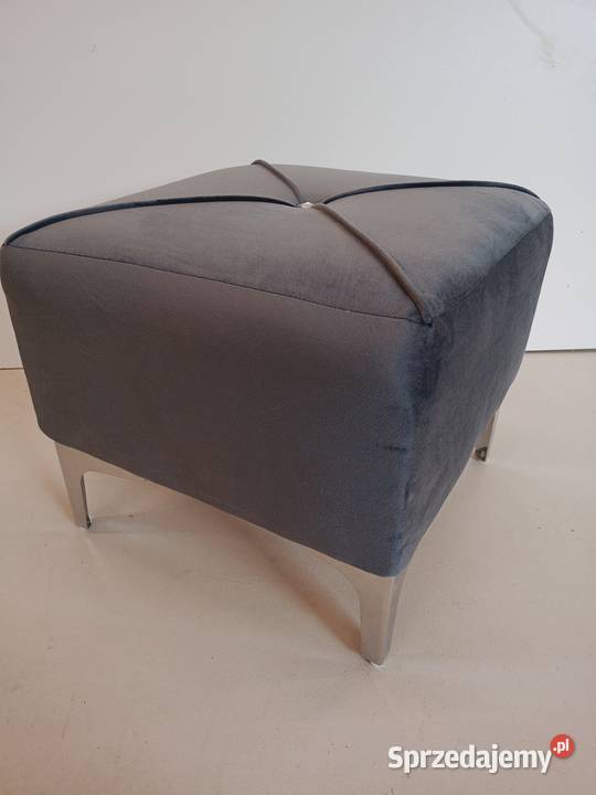 Pufa glamur szara nowa 40cm Kluczbork