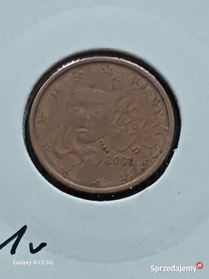1 Eurocent Francja 2001 r Kolekcje wielkopolskie Konin