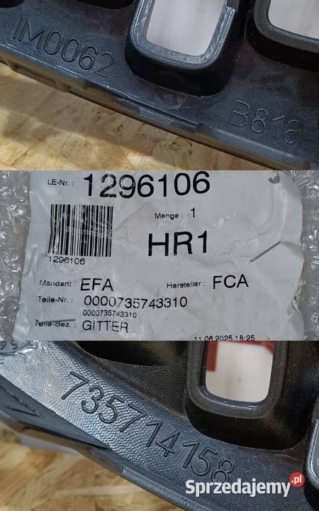 FIAT 500E 20 KRATKA ATRAPA DOLNA ZDERZAK PRZÓD Karoseria wielkopolskie Pleszew