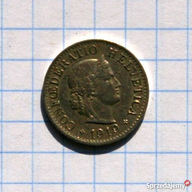 5 RAPPÓW 5 CENTYMÓW 1919 SZWAJCARIA lubelskie Piszczac
