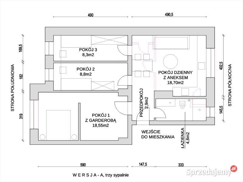 Szczęśliwe życie jedna trzy sypialnie na parter Wrocław