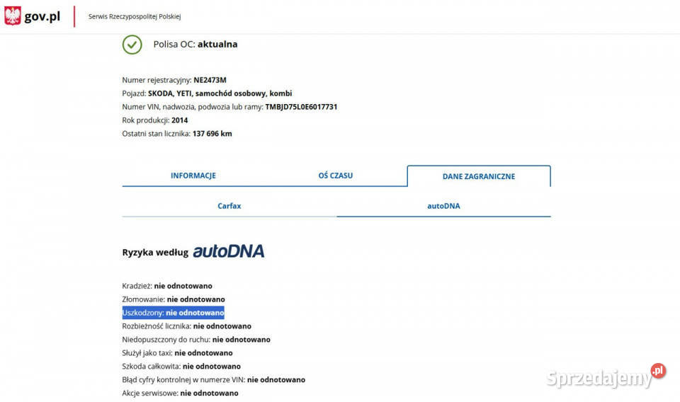 koda Yeti 20 Diesel Zarejestrowany Ubezpieczony Elbląg