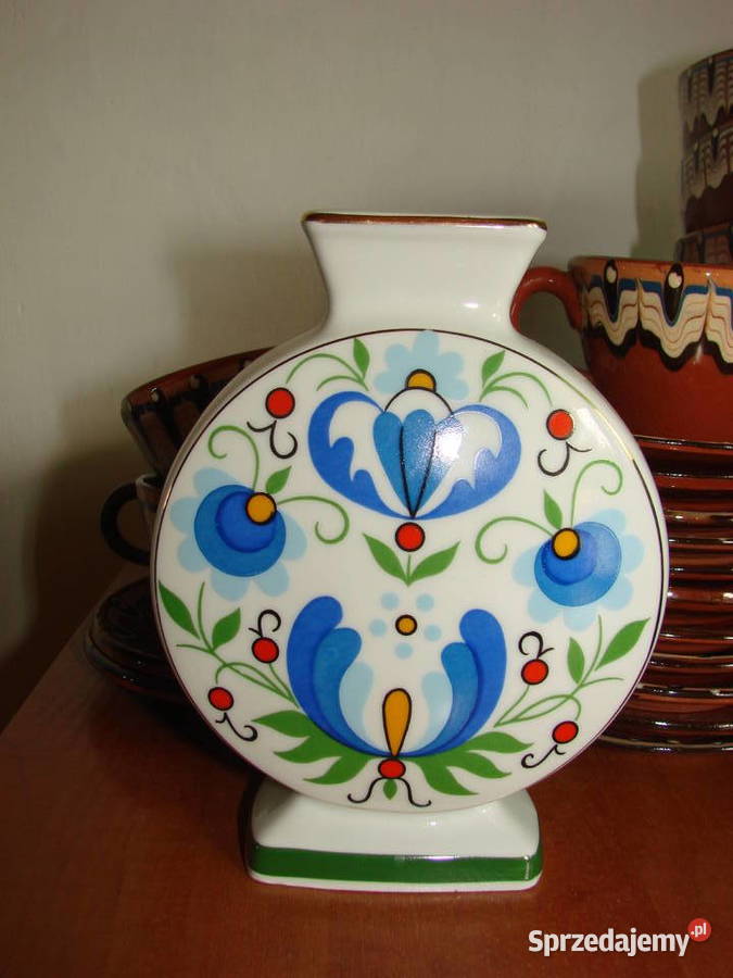 Lubiana wzór kaszubski wazonik Porcelana i szkło Pruszcz Gdański sprzedam