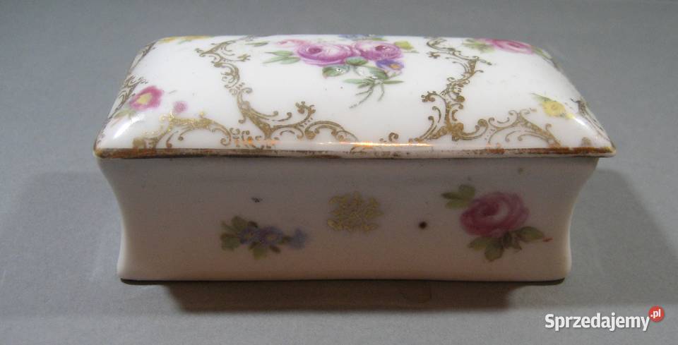 Przedwojenna Szkatułka na lekarstwa Neu Meissen Katowice